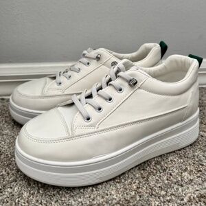 Women's White Platform Sneakers